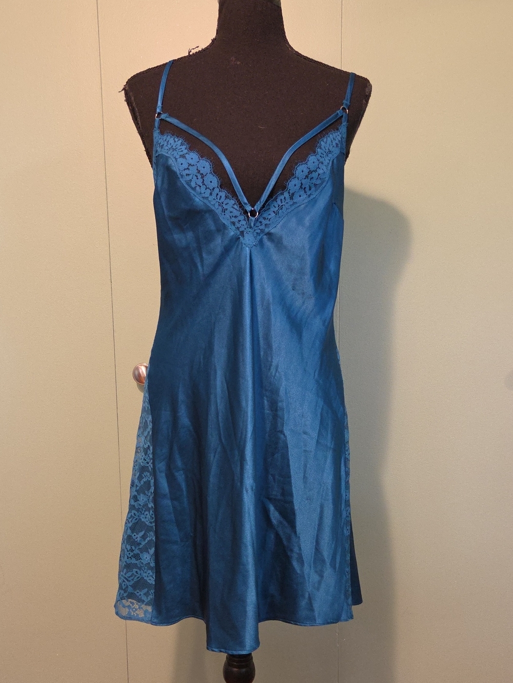Victoria Secret Emerald Blue Lingerie Slip Size Xl